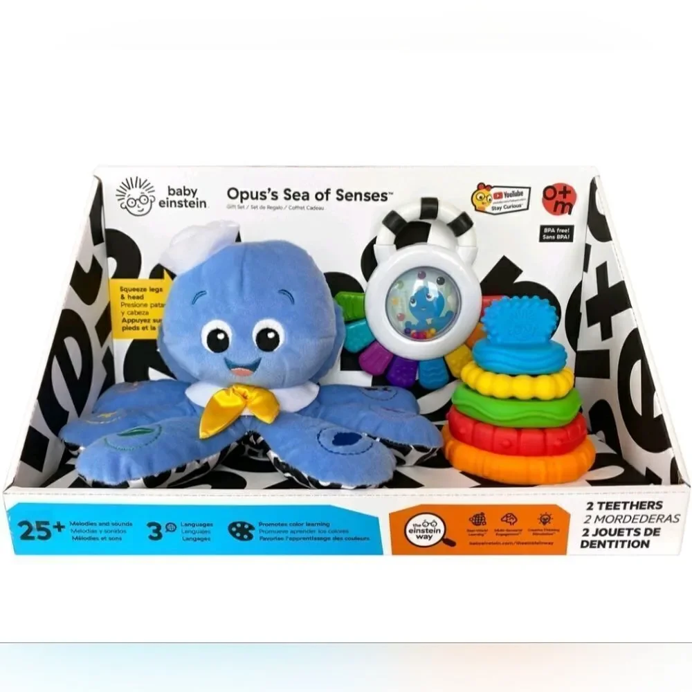 Baby Einstein Opus Sea of Senses Infant Toys Gift Set - 3 Pieces, for Ages 3 Mon